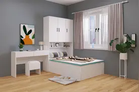 儿童房床柜组合带书桌书架脚踏一体，省空间利器，适合小卧室.mp4视频封面