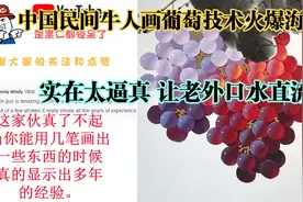 中国民间牛人画葡萄技术火爆海外 实在太逼真 让老外口水直流视频封面