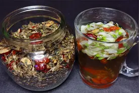 槐花茶制作全过程，清香甘甜好处多多，炒一次喝一个夏天视频封面