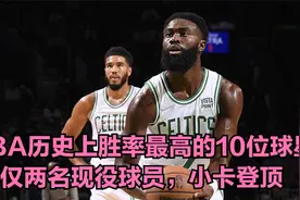 NBA历史上胜率最高的10位球星：仅两名现役球员，小卡登顶视频封面