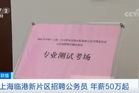 上海临港新片区招聘公务员 年薪50万起 最热职位招录比达到1：251视频封面