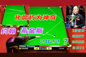 47岁希金斯，世锦赛曾夺4冠4亚，巅峰巫师封神之作，化腐朽为神奇