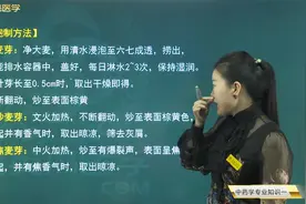 中药师04中药炮制：发芽02麦芽、炒麦芽、焦麦芽的炮制方法和作用