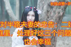 一对半路夫妻的忠告：二婚家庭里，处理好这三个问题，也会幸福视频封面