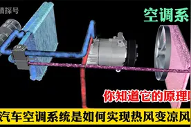 汽车空调系统，你知道它的原理吗？它是如何实现热风变凉风的？视频封面