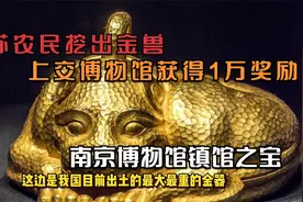 江苏农民挖出纯金兽，上交博物馆获得1万奖励，如今成为镇馆之宝视频封面