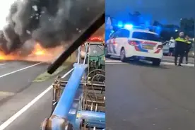 荷兰农民开拖拉机示威，警察“瞄准射击”，开枪现场曝光视频封面