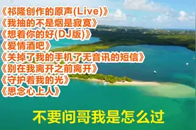 【祁隆创作的原声】【我抽的不是烟是寂寞】【想着你的好版】视频封面