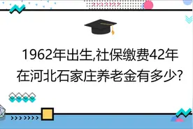 1962年出生,社保缴费42年,账户17万,在河北石家庄养老金有多少?视频封面