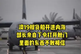 澳19艘货船开进内海，部长亲自下令打开舱门，里面的东西不敢相信视频封面
