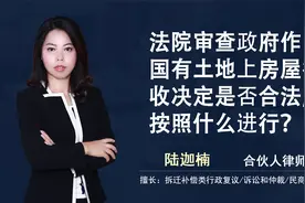 法院审查政府作出国有土地上房屋征收决定是否合法，按照什么进行视频封面