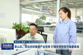 视频丨泰山区：突出纺织服装产业优势  打造外贸转型升级新高地视频封面