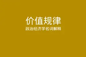 政治经济学名词解释 价值规律视频封面
