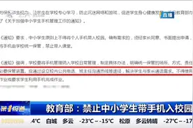 教育部：中小学生原则上不得将个人手机带入校园，禁止带入课堂视频封面