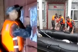 卫河鹤壁段决堤 解放军夜奔200公里 踏水敲铁门大喊“老乡”救援视频封面