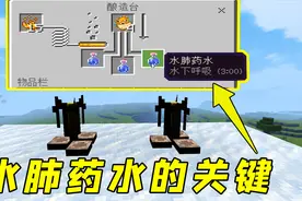 我的世界：水肺药水效果不强？不要慌，一定要加入这个道具！
