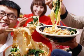 陕西名吃油泼辣子面，方便快捷，做法简单，1顿能吃3老碗，好解馋视频封面