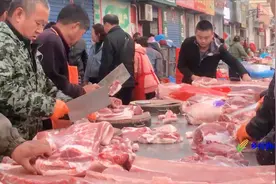 河南安阳猪肉降价了，汽车排成队卖家忙不来，17元买的找上门太贵视频封面