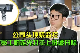 公司头顶装监控，女员工怕走光打伞上班遭开除，谁的错？视频封面