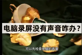 电脑录屏没有声音咋办？教你怎么打开录屏声音视频封面