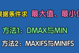 根据条件求最大值，难道无数人，其实MAX函数加个D就能轻松搞定视频封面
