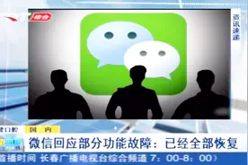 微信官方回应部分功能故障问题，称：目前各项功能已全部恢复