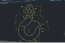 CAD经典图形吊钩绘制方法，掌握图形相切关系和修剪技巧视频封面
