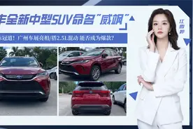对标冠道！广丰全新中型SUV命名威飒，搭2.5L混动能否成为爆款？视频封面