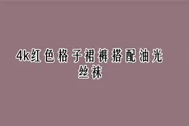 4k红色格子裙裤搭配油光丝袜【转载】视频封面