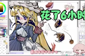 徒手绘制的人物漫画作品视频封面