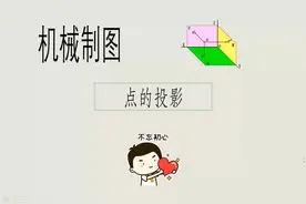 机械制图正投影基础：点的投影怎么画?点的投影规律例题练习讲解视频封面