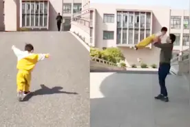 实拍： 警察爸爸因任务未归家 宝宝“百米冲刺”扑到爸爸怀里视频封面
