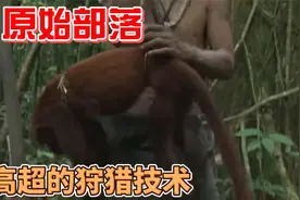 原始部落用5米长竹竿，喷针猎杀猴子，全家享用猴子大餐视频封面