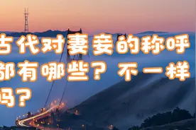 古代对妻妾的称呼都有哪些？不一样吗？视频封面