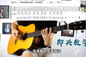 第13课 脱谱从这开始，吉他即兴教学，第5把位五声音阶（练习1）视频封面