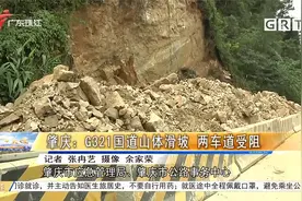 肇庆：G321国道山体滑坡 两车道受阻视频封面