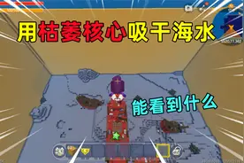 迷你世界：用枯萎核心抽干海水，能看到什么？我能找到骷罗BOSS吗