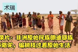 纪录片：非洲原始民族朗迪耶族，养骆驼，编树枝过着原始生活视频封面