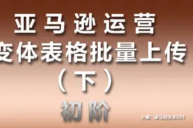 Amazon表格批量上传产品（下）视频封面