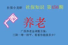 广西养老金调整方案：三降一增一持平，你怎么看？视频封面