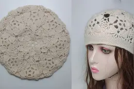 教你钩织一款拼花贝雷帽，花型时尚漂亮，可搭配帽里子做成双层帽视频封面