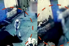 实拍：印度老人挥棍想吓跑公牛 却遭牛角发狠顶空中翻滚3次惨死视频封面