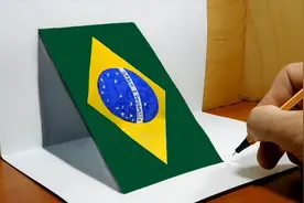 如何绘制3D巴西国旗视频封面