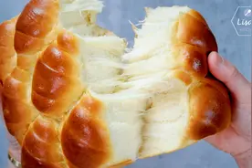 一次发酵，只需六种材料的奶香炼乳面包 , 松软细腻如云朵视频封面