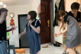 外甥与小姨开启“格斗”大赛，疯狂大脑女子爆笑不止：像朋友一样视频封面