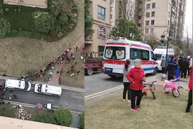 揪心！重庆一小区两名儿童坠楼，小区居民：很高地方摔下去的视频封面