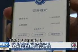 深圳首次通过银行柜台发行地方债 个人投资者也可认购视频封面