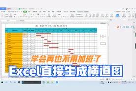 用Excel快速的生成横道图，修改时间自动调整，学会再也不用加班视频封面