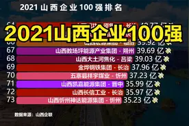 2021山西企业100强名单，太原24家，长治18家，你的城市有多少家视频封面