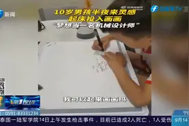 灵感来了！10岁男孩半夜起床投入画画，“梦想当一名机械设计师”视频封面